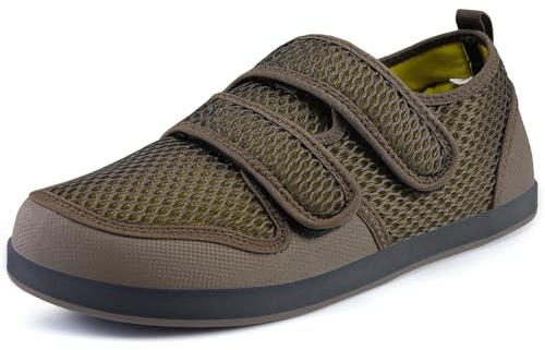 Hsyooes Chaussons Femme Hommes Chaussures Réglables Scratch Pantoufles Sandales Respirable Diabéthique Chaussons Orthopédique Anti-dérapante Edema Swollen House Sabots