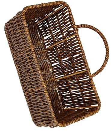 PRETYZOOM Cesta Colgante de Pared para Cocina Estilo Rústico de Pe Imitación Ratán, Organizador Práctico para Verduras y Cebollas, Decoración Funcional para Cocina Farmhouse
