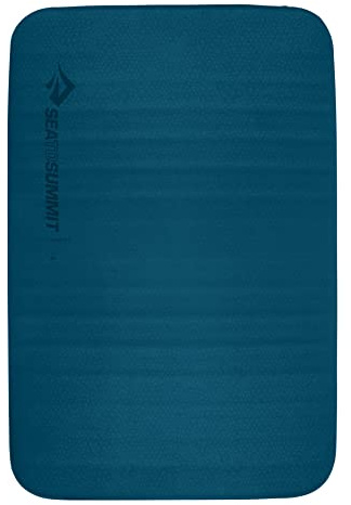 Sea to Summit - Comfort Deluxe Self Inflating Sleeping Isomatte Double - Premium-Komfort - Pillow Lock-System - 4 Jahreszeiten - Für Camping im Winter - 201 x 132cm - Byron Blue - 4225g