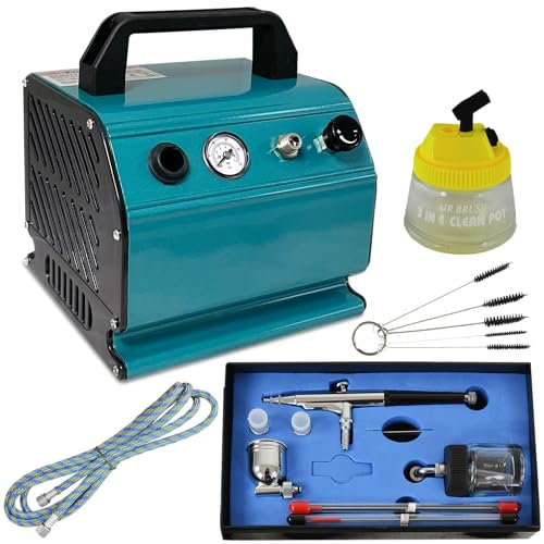 Professionellt AirBrush Set Airbrush Compressor Airbrush Pistol D 0,2/0,3/0,5 Beauty II-1, det enkla airbrush-setet för nybörjare av airbrush-teknik