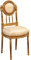 Biscottini 99 x 43 x 37,5 cm Luigi XVI Antik Gold | Gepolsterter Stuhl im französischen Stil | Sessel Schlafzimmer aus beigem Stoff, Holz, 99x43x37,5 cm