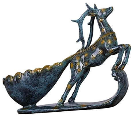 ABOOFAN Weinregalständer Mit Hirschmotiv Harz Einzelnes Weinregal Aufbewahrung Auf Der Arbeitsplatte Weinhalter Für Die Anzeige Zu Hause Bar Restaurant