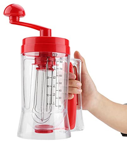 Dispenser per Pastella, Sbattitore Manuale per Erogazione Facile, Strumento di Cottura per Torte, Cialde e Pastelle con Bilancia, Materiale ABS