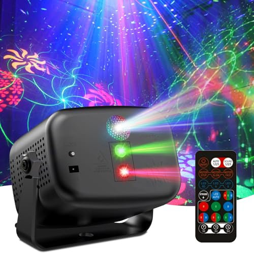 targetone Disco Light Party Light Sound Activated Disco LED Mini Stage Light with Remote Control RGB Strobe Light with 60 Light Effects for Clubs Children's Parties Birthdays Weddings