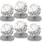 CIGTSICO 6 Pcs Disco Honeycomb Centerpiece, 70s 80s 90s Disco Party Decorations, Silver Paper Disco Balls Table Decorations, Disco Balls for Party and Birthday Table Decorations