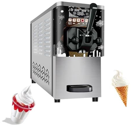 guiling-1986 Heladera Máquina de Helado Comercial, Cono, Totalmente automática, máquina de Helado Suave de un Solo Cabezal Maquina de Helado