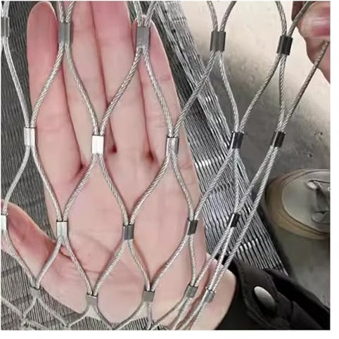 VXHCS 304 Edelstahl-Seilnetz, 4cm/1,5mm Sicherheitsnetz Treppe Schutznetz Garten Bauernhof Fußballfeld Grenze, für Football Field Garden (0.8x5m)