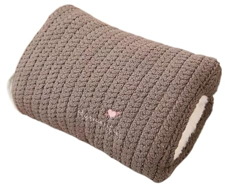 Handmuff, Fuskpäls Handmuff, Plysch Handvärmare Kudde Fuskpäls Kast Plysch Hand Muff Hängande Hand Muff Utomhushandskar Delikat Hands Muff Vita bärbara läderhandskar(Brown)