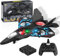yusvwkj RC Plane, L0712 Remote Control Plane with 2 Batteries, 2.4GHz 2 Channel Remote Control Airplane Fighter Toys Easy to Fly for Adults Kids Beginners Boys, Blue