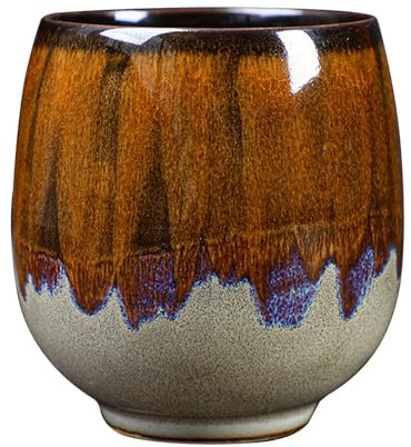 Tazze da Caffè Espresso, 170ml Tazze da Cappuccino, Tazze da Caffè in Ceramica a Pareti Spesse, Tazze Mug Ceramica, Tazza da Tè, Tazze da Caffè in Gres, per Espresso, Moka, Macchiato, Tè (Giallo)