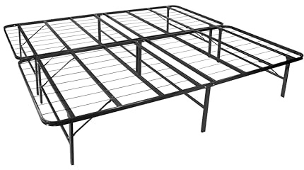 MOG CASA Cama Plegable de Invitados 140x190 cm Color Negro – Estructura Metálica Resistente y Altura 35,5 cm – Ahorro de Espacio y Montaje sin Herramientas