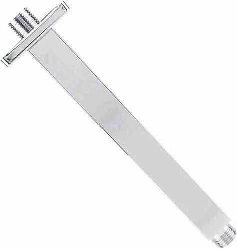 Brazo de ducha, tubo de ducha recto de acero inoxidable montado en la pared, soporte de pulverización superior y suministro de agua al rociador superior (20,3 cm)