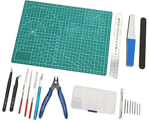 Marhynchus Modeller Precision Craft Tool Set med Rostfritt Ståltång och en Linjal för Byggmodeller för Modeller