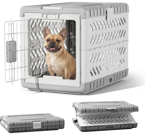 Gardner Pet Trasportino Pieghevole Cani Media/Grande, 71x46x53cm, Grigio