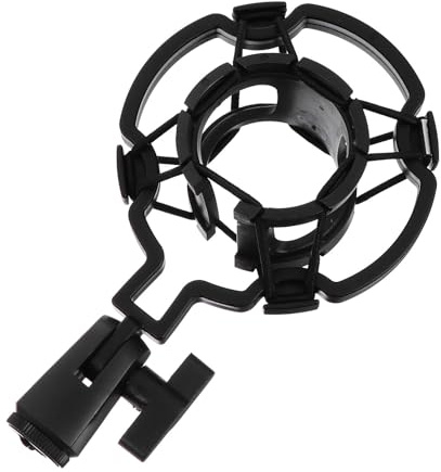 OSALADI Soporte Antichoque para Micrófono Suspensión con Montaje Plástico Compatible con Micrófonos de Condensador Estabilidad Reforzada y Protección Antivibración Fácil para Músicos