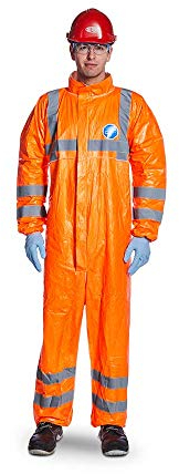BeeSwift TBS500HVXXL Coverall Boiler suit, DuPont Tyvek, 500HV Model 125a, Hi Viz Visibility Cat III, GORT Type 5/6, Disposable, XX-Large