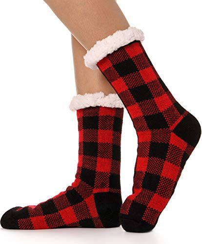 ANTSANG Womens Slipper Socks Fluffy Grips Ladies Thermal Warm Thick Winter Cosy Bed Gifts Socks Non Slip Stocking Fillers