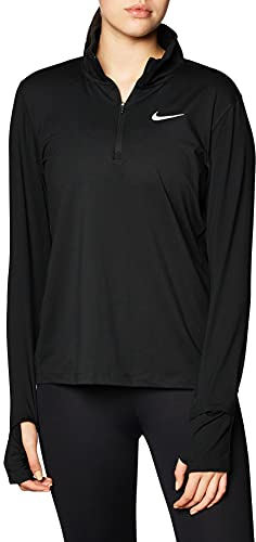 Nike Damen Element Hz Sweatshirt, Black/Reflective Silv, L