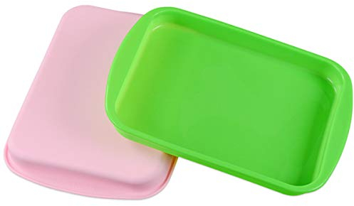 MKNZOME Scatole per pane e pagnotte in silicone, Quadrato in silicone antiaderente Teglia per torte Stampi da forno Teglie da forno Pentole per torte Pani Pani Pancake Pizza
