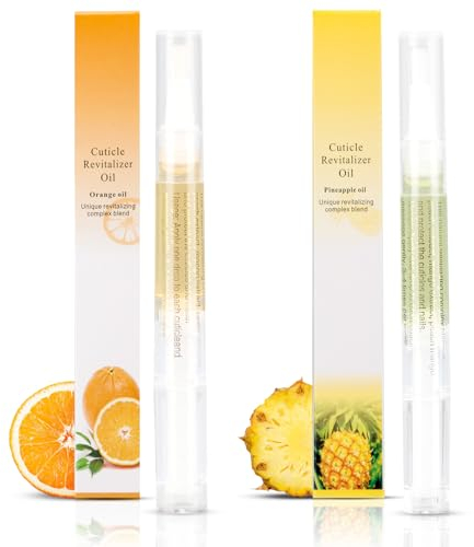 2pcs stylos à huile pour cuticules pour le soin des ongles, stylo à huile revitalisant pour cuticules avec brosse douce, huile à cuticules pour empêcher la fissuration et le séchage des ongles