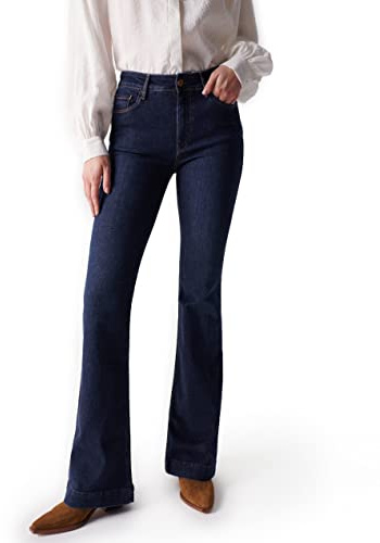 Salsa Jean Destiny Push UP Flare DÉLAVAGE FONCÉ