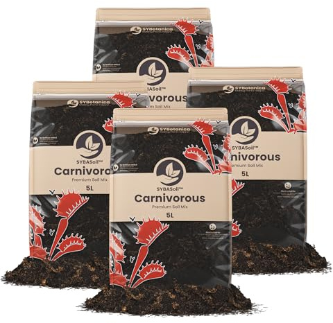 Sybotanica - Terricio per Piante Carnivore 20 L - Substrato di cocco premium per Drosera, Nepenthes, Sarracenia - Senza torba - Senza nutrienti - Ideale per piante da interno