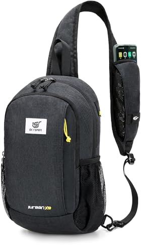 SKYSPER Brusttasche Herren Klein Schultertasche Crossbody Bag, Anti-Diebstahl Sling Bag