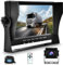 Rimoody Rückfahrkamera Set, 7 Zoll LCD-Monitor mit 1080P AHD Rückfahrkamera, IP69K wasserdichte Rückfahrkamera, Nachtsicht, mit 15m Kabel, für LKW/Wohnmobil/Van/Anhänger DC 12V-24V