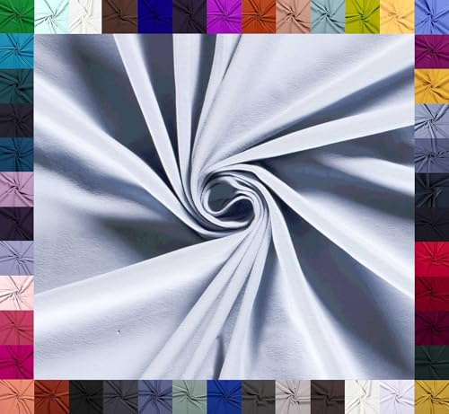 0,5m Baumwoll-Jersey uni 8% Elasthan Baumwollstoff elastisch Meterware Jersey-Stoff Oeko-Tex Kl 1, Farbe:himmelblau