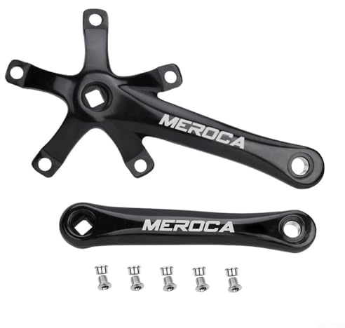 Honseadek Manivelle de vélo 170 mm 130 pour BCD gauche et droite pour VTT (noir)