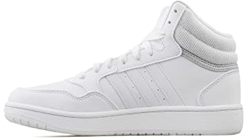 adidas Hoops Mid Shoes Schuhe, Cloud White/Cloud White/Grey Two, 34 EU