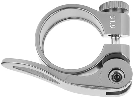 Alomejor Bike Quick Release Seat Post Seat Clamp Saddle Clamp Clamp Clamp Ring Aluminum Alloy Saddle Clip 31.8mm for Road Bike Wheel (31.8mm )
