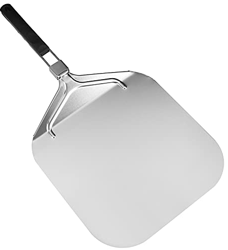 Ghulumn Buccia per pizza pieghevole in alluminio per pizza pietra, per pizza per uso domestico per cuocere pizza e torta su forno e grill