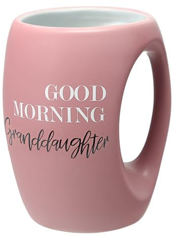 Pavilion Gift Company - Good Morning Granddaughter - 16 oz Pink Coffee Mug Tea Cup Gift from Grandma Grandpa Grandparents Birthday Long Distance Present