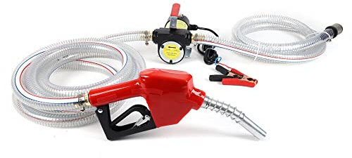 SUBKUDY Pompe Transfert Diesel Auto-Aspirante Avec Pistolet Automatique Pompe Gasoil Pour Diesel KéRosèNe Huile De Transformateur 50 L/Min 12V