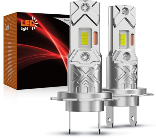 PAERKU Lampadine H7 LED per Automobili Come Abbaglianti e Anabbaglianti, 6500K Bianco Freddo 18000LM Sostituzione Lampada Alogena, Fanless Design, Plug and Play (2 pezzi)