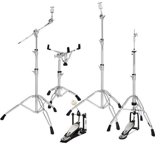 Gretsch Hardware G5 Serie Hardwarepack GR-G5PACK - gerader Beckenständer - Galgenbeckenständer - Hi-Hat Ständer - Snareständer - Einzel-Pedal - doppelstrebig