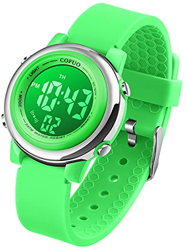 cofuo Kids Digital Sport Waterproof Watch for Girls Boys, Kid Sports Outdoor LED Electrical Watches with Luminous Alarm Stopwatch Child Wristwatch