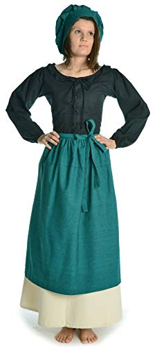 HEMAD Mittelalter Schürze Baumwolle Modell: Repanse, Grün