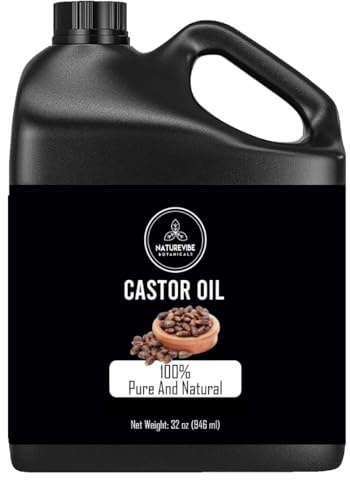 Naturevibe Botanicals Castor Oil 946ml | 100% Pure and Natural | Great for Skin Care and Hair Care