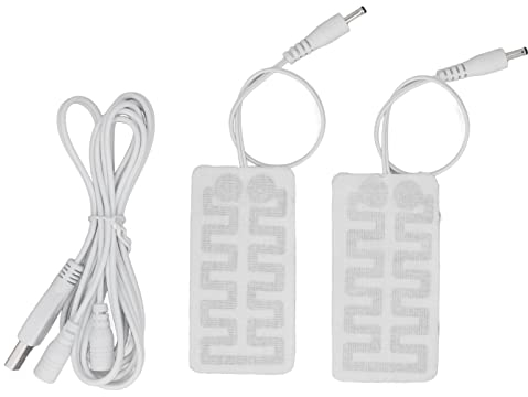 Alomejor 2 Stück USB-Heizfolie 3,5 X 1,8 Zoll Kohlefaser, Weich, Sicher, Maschinenwaschbar, Elektrisches Heizkissen für, Socken, Schuhe