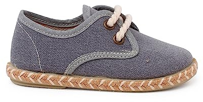 Pisamonas Blucher Niño Lona Suela Yute Bicolor Talla 37 Color Gris