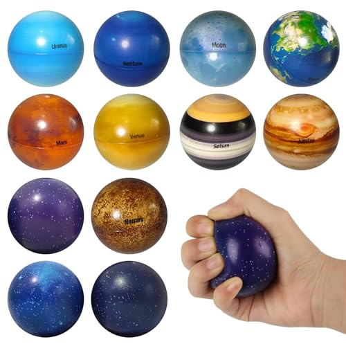 Lot de 12 Balles en Mousse Anti-stress - Jouets Souples pour Enfants et Adultes - Mini Balles de Sport