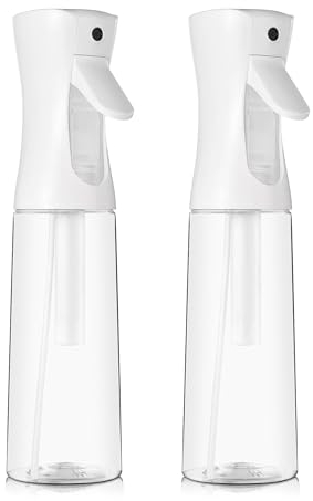 Exclusive Essentials Pack Of 2 Water And Oil Spray Bottles, 300ml Continuous Fine Mist Spray Bottles, Empty Spray Bottle For Gardening, Home Cleaning, Air Freshening, spray Bottles For Hair