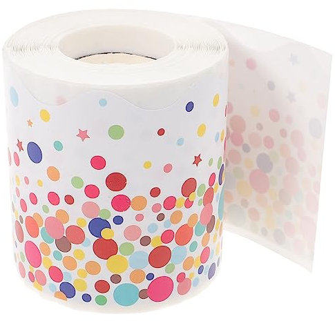 Lurrose Bordure Adhésive Vague Blanche Autocollant Décoratif Résistant Pour Tableau Et Tableau Affichage Scolaire