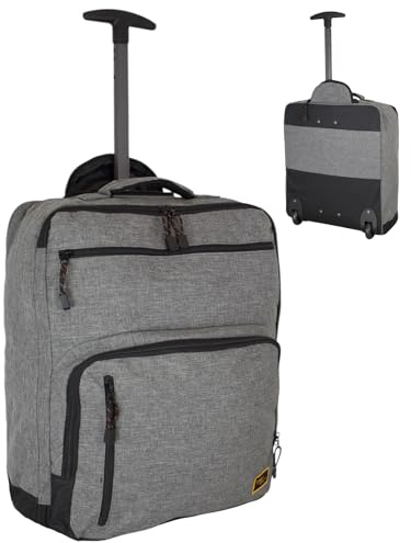 Bordlite EasyJet Underseat Cabin Bag 45x36x20cm – Wheeled Travel Holdall with Trolley Handle – Lightweight Soft Shell Carry On Luggage – Fits EasyJet Free Bag Allowance – Grey