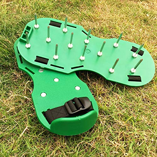 Scarpe da giardino per aeratore del prato Allentare le scarpe per unghie del terreno