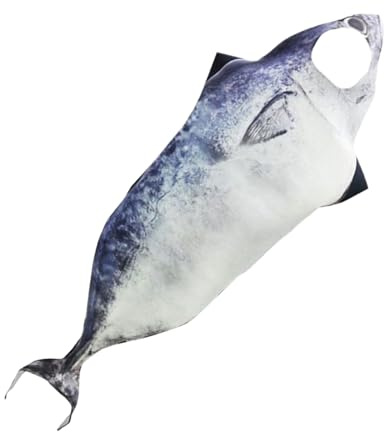 Costume da pesce per bambini, divertente, traspirante, morbido, abbigliamento per giochi di ruolo per travestimenti, carnevale, feste, scuola, bambini, ragazzi, ragazze, divertente, 84 x 127 cm