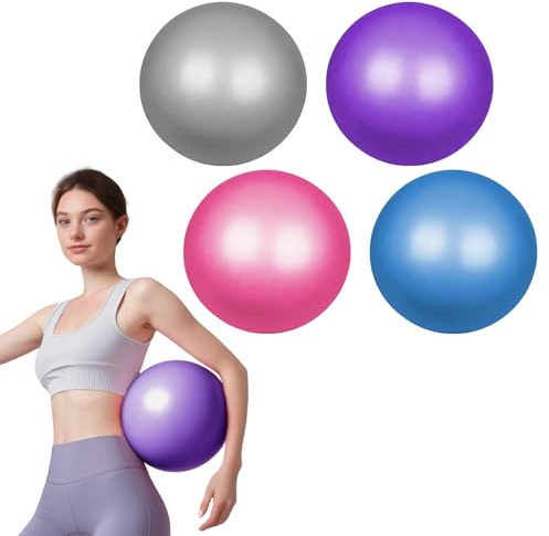 flintronic 25 cm mini pilatesboll, liten anti-bristande träningsboll för yoga, pilates, balans, sjukgymnastik, stretching och core-fitness – Inkluderar träningsguide för balansboll