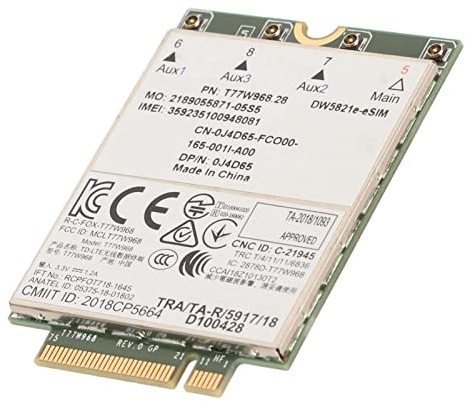Cryfokt Modulo di Rete 4G LTE per Laptop, Modulo Cat16 M.2 con velocità di 1 GBPS E Supporto E ESIM, Chip T77W968, Plug and Play, per GPS WAN LTE UMTS Wireless